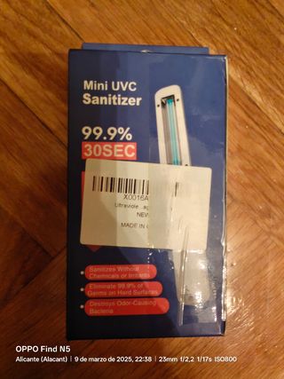 Esterilizador Ultravioleta portátil