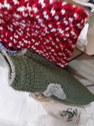 Hecho a mano ,lana,algodon, ganchillo, media