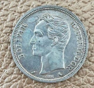 Moneda 1 bolívar 1960 Venezuela PLATA