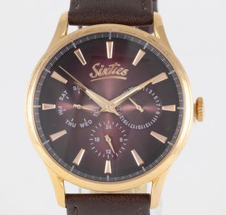 Sixties Quartz Steel Burdeos Dial Ref: SIX600RGL