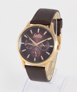 Sixties Quartz Steel Burdeos Dial Ref: SIX600RGL