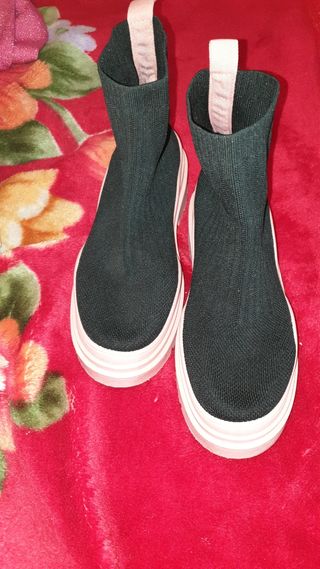 Botines plataforma tipo calcetín
