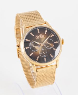 Sixties Quartz Steel Dark Brown Gradient Dial