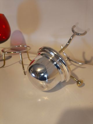 Calienta copas de coñac mechero con copa roja