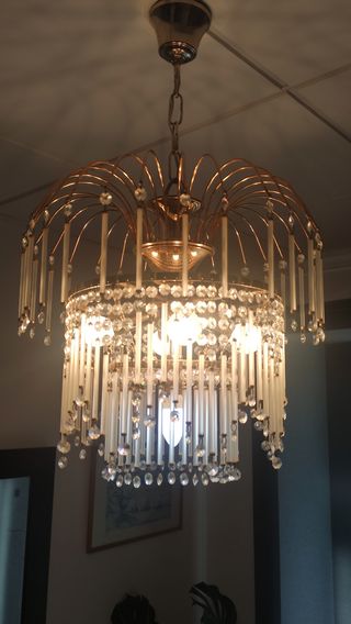 Lampara vintage lágrimas de cristal