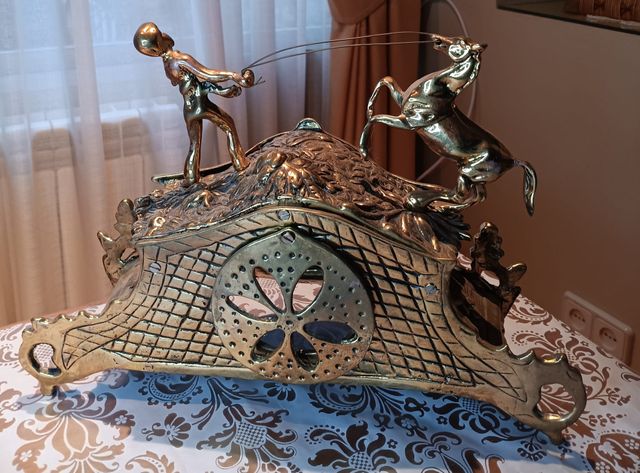 🕰️ Reloj de bronce barroco dorado - Vintage