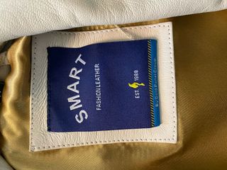 Cazadora de piel Beige