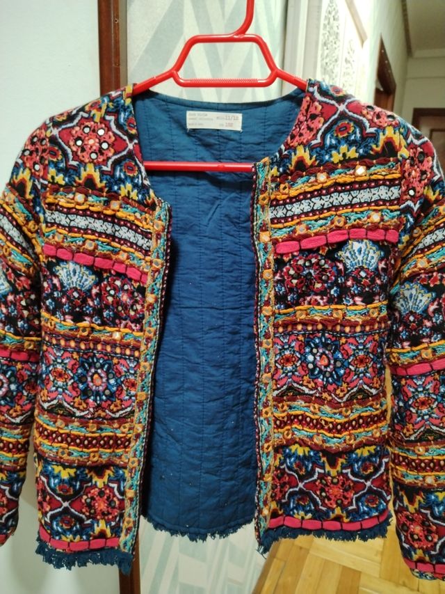 Chaqueta zara girls bordados 11-12 años .