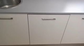 Mueble de cocina DM, campana, grifo y fregadero