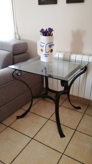 3 Mesas forja y cristal