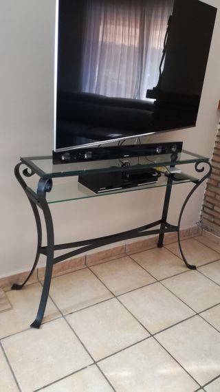 3 Mesas forja y cristal