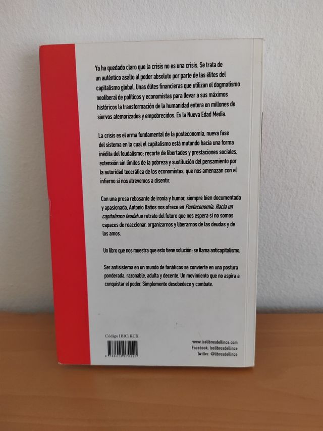 Posteconomía: Hacia un capitalismo feudal (El rojo y el negro) (Spanish Edition)