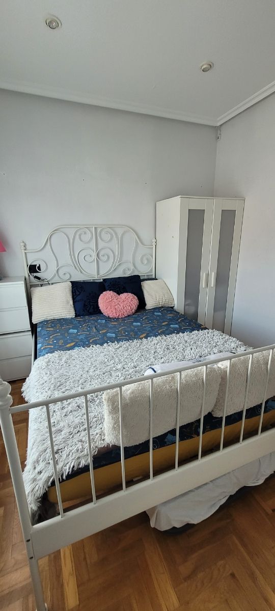 Cama forja blanca, estructura y somier