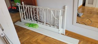 Cama forja blanca, estructura y somier