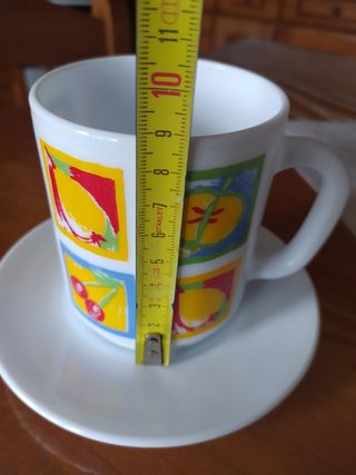 6 tazze mug con piattino