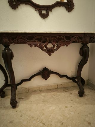 Mueble recibidor y espejo