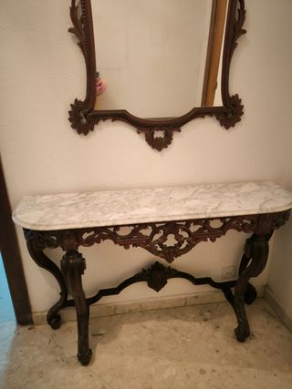 Mueble recibidor y espejo