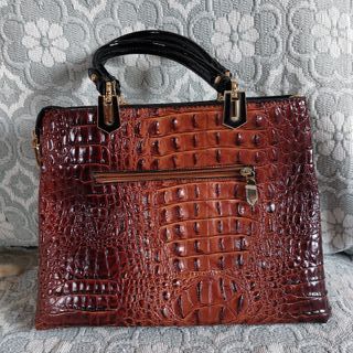 Bolso de mano de cuero genuino para mujer