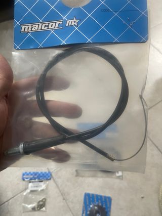 Piñon y cables pit bike