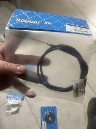 Piñon y cables pit bike