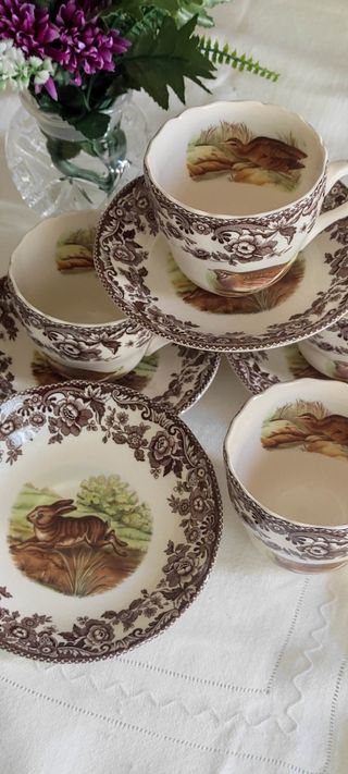 TAZAS SPODE "WOODLAND" DESAYUNO.
