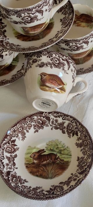 TAZAS SPODE "WOODLAND" DESAYUNO.