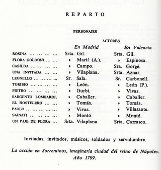 José Serrano. Libreto de La Canción del Olvido