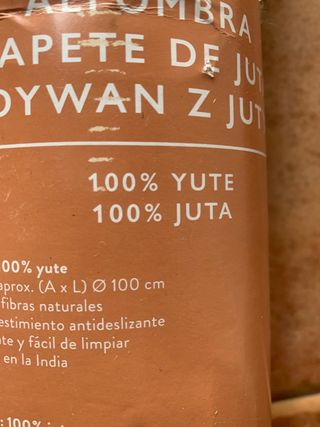 Alfombra de yute natural boho nueva