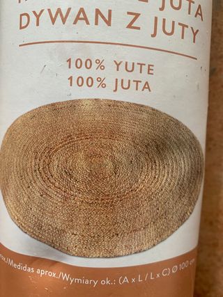 Alfombra de yute natural boho nueva