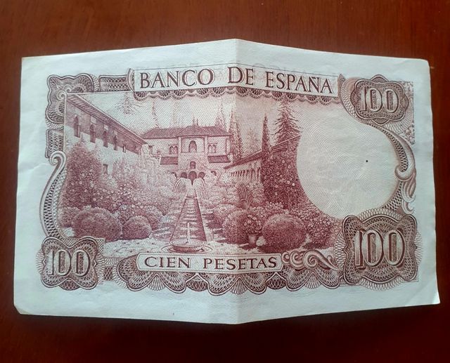 Billete cien pesetas año 1970