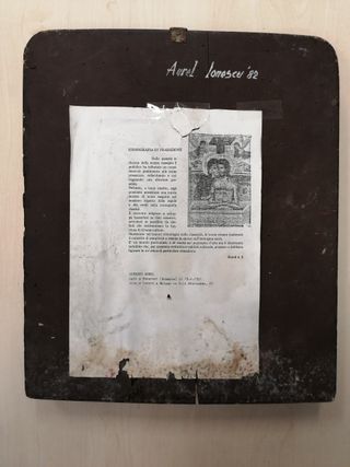 Icona su legno H41,5 x35 x5 Autore Aurel Ionescu