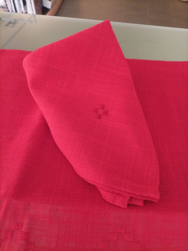 3 conjuntos Mantel mesa y 6 servilletas