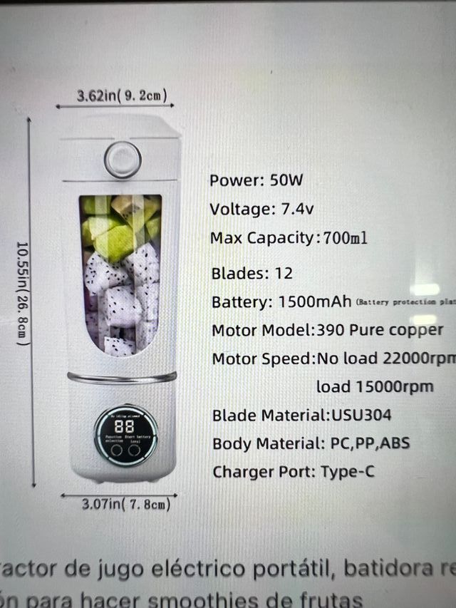 Batidora de frutas blanco