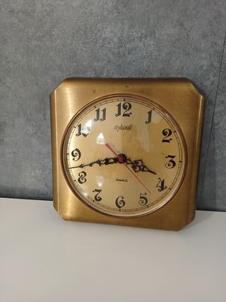 Orologio Muro Parete Stylwall in Ottone Vintage Ma