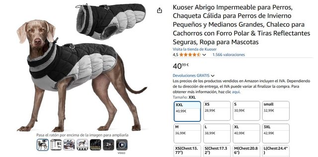 Abrigo Impermeable para Perros