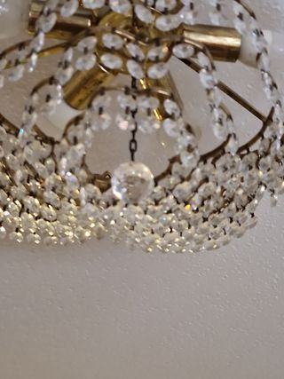 lámparas metal y cristal de roca