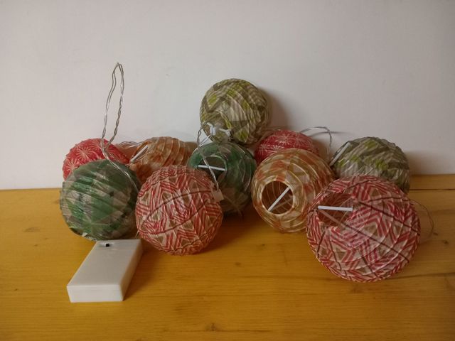 Sfere di carta luminose