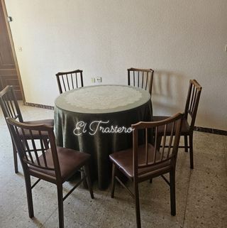 CONJUNTO MESA CAMILLA Y SEIS SILLAS