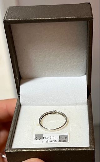 Anillo Oro blanco y brillante