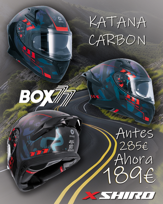 CASCO INTEGRAL MOTO CARBONO 100% SHIRO KATANA CARB