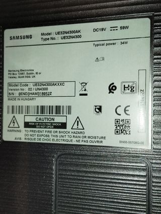 Botón encendido Tv Samsung televisor tele de para