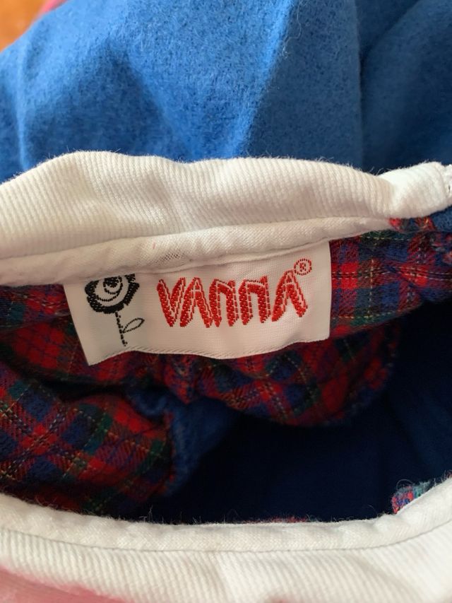 Vestito bimba in lana blu 12 mesi.