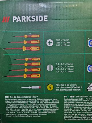SET DE DESTORNILLADORES 1000V PARKSIDE