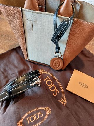 Borsa Shopping Tod's Double Up in Pelle e Tela Mini