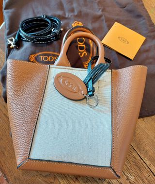 Borsa Shopping Tod's Double Up in Pelle e Tela Mini