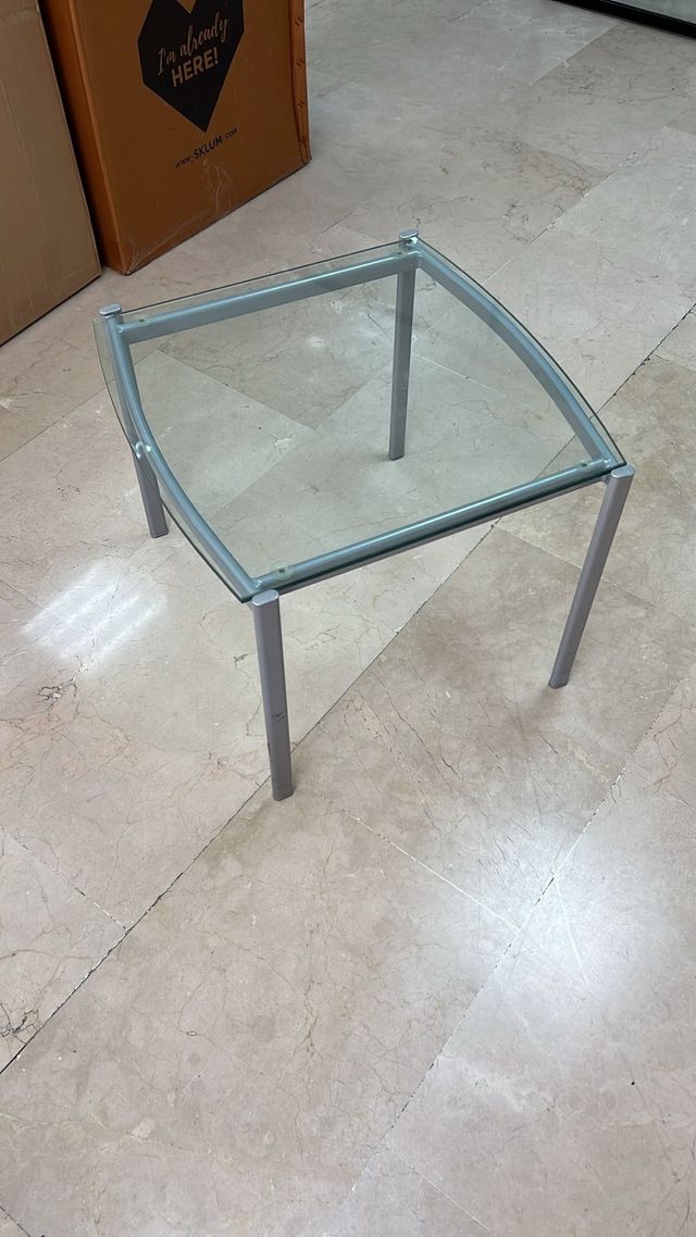 mesa de entre sofa cristal