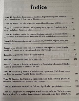 Temario oposiciones Matemáticas Volumen 3