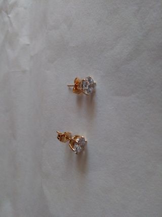 G320 orecchini punto luce 8 mm inox oro rosa esago