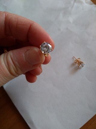 G320 orecchini punto luce 8 mm inox oro rosa esago