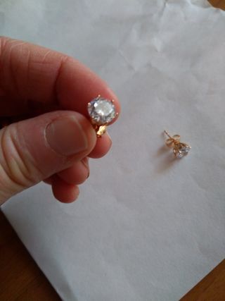 G320 orecchini punto luce 8 mm inox oro rosa esago